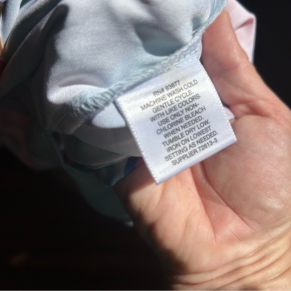 Liz Claiborne Floral Casual House Dress Women's XL with Pockets and Pink & Blue - Picture 7 of 7